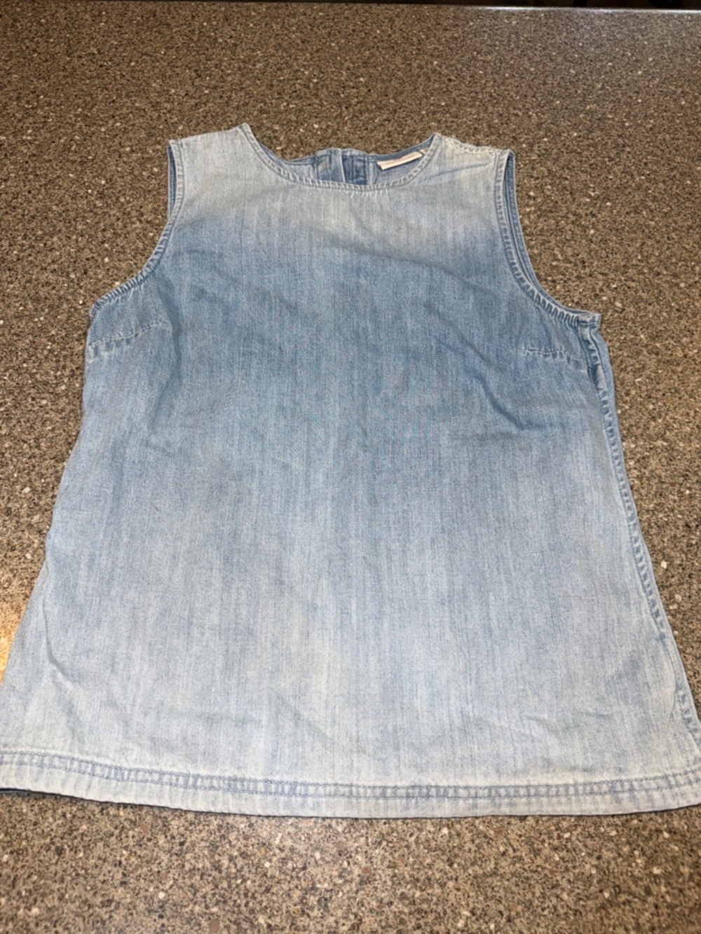 Ag Adriano Goldschmied Light Blue Denim Sleeveless Tank